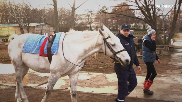 В Одесі рятувальникам проводять сеанси іпотерапії